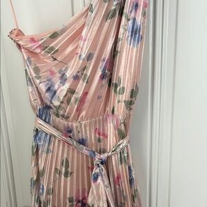 Lauren Ralph Lauren Floral One Shoulder Dress - Pink and Blue